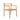 charmydecor angled perspective acacia wood outdoor dining chair with slatted seat