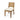 charmydecor angled view of armless acacia wood patio dining chair with beige seat cushion