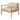 Charmydecor angled view of wide acacia wood outdoor club chair with beige cushion and woven rope arms