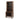 Wooden bookshelf with multiple shelves on a white background