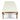 charmydecor Ariana outdoor chaise lounge front view with full-length cream cushion and teak finish frame