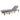 charmydecor Ariana outdoor acacia wood chaise lounge with dark gray full-length cushion and raised backrest