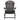 charmydecor back view of folding acacia wood Adirondack chair in dark gray finish