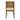 charmydecor back view of slatted acacia wood outdoor dining chair with beige cushion