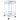 charmydecor bar cart chrome side angle with circular glass shelves and lockable wheels