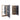 CharmyDecor bathroom mirror with cabinets open to reveal empty glass shelves and built-in door organizers.