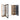 CharmyDecor bathroom mirror with cabinets in an open-door angled view showing glass shelves and the interior door organizer