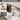 CharmyDecor bathroom mirror with cabinets viewed from above in a material illustration collage.