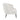 charmydecor beige boucle accent chair side view showing curved backrest design