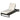 Charmydecor black acacia wood outdoor chaise lounge with adjustable backrest and cream cushion