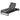 Charmydecor black acacia wood outdoor chaise lounge with adjustable backrest and dark gray cushion on white background