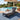 Charmydecor black acacia wood outdoor chaise lounge with dark gray cushion beside a pool under a patio umbrella