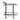 charmydecor black and faux white marble serving cart side profile with rounded edge design