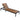 Charmydecor black and natural acacia wood chaise lounge chair with adjustable reclining backrest