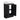 CharmyDecor black chestnut bathroom vanity angled view with both doors open and concealed hinges visible
