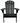 Charmydecor black embossed wood grain Adirondack chair front view with wide armrests