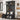 CharmyDecor black hall tree bench angled view showing shelves hooks and storage cabinet in modern hallway