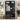 CharmyDecor black hall tree bench with clothes, hats and bags organized in stylish modern hallway setting