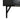 CharmyDecor black makeup vanity underside close-up showing a wall-support bracket with a diagonal brace.