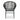 Charmydecor black PE rattan outdoor club chair with open-weave back and iron frame rear view