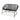 Charmydecor black PE rattan outdoor loveseat with curved open-weave design and iron frame front view
