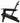 Charmydecor black solid wood Adirondack chair side view with reclined slatted backrest
