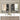 CharmyDecor black surface mount medicine cabinet with mirror shown in left- and right-opening installation configurations