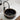 CharmyDecor black vessel sink with a streaked decorative rim, shown at an angle on a white bathroom countertop