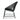 Charmydecor black woven PE rattan patio club chair with curved profile and iron frame side view