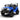 CharmyDecor blue ride on car 12V kids electric truck front view with LED lights