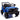Blue toy off-road vehicle with black details on a white background
