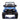 CharmyDecor blue ride on car kids electric truck 2WD front angled view with speed light display