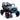 Charmydecor blue ride on car UTV dashboard and front interior detail with steering wheel and seat design