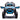 Charmydecor blue ride on car UTV front view with LED headlights and off-road tires