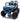 Toy UTV with blue and black design on a white background