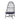 Wicker chair with a navy cushion on a white background