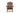 Charmydecor brown hemlock wood Adirondack chair with curved slatted back rear view
