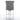 Gray cushioned chair with a chrome frame on a white background