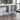 CharmyDecor chrome counter stool lifestyle rear view showing two stools at kitchen island with modern marble bar counter setting