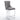 Gray bar stool with tufted backrest and nailhead trim on a white background