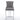 CharmyDecor chrome counter stool front view showcasing tufted backrest design and rivet trim gray velvet upholstery