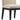 charmydecor close up beige fabric dining chair seat and black wood legs