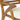 charmydecor close up of curved acacia wood armrest and cream cushion on outdoor dining chair