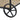 charmydecor close-up of large black wheel on industrial wood and metal serving cart