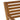 charmydecor close up of teak finish acacia wood slatted back outdoor dining chair