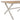 charmydecor close up of teak wood slat tabletop and beige x shaped steel table legs