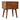 Wooden side table with two drawers on a white background