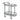 charmydecor contemporary marble bar cart angled view with metal railing and smooth casters