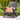 charmydecor dark gray acacia wood Adirondack chair with cushion and cup in garden setting