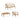 charmydecor dimension chart for 4-piece acacia wood patio conversation set with loveseat chair and table